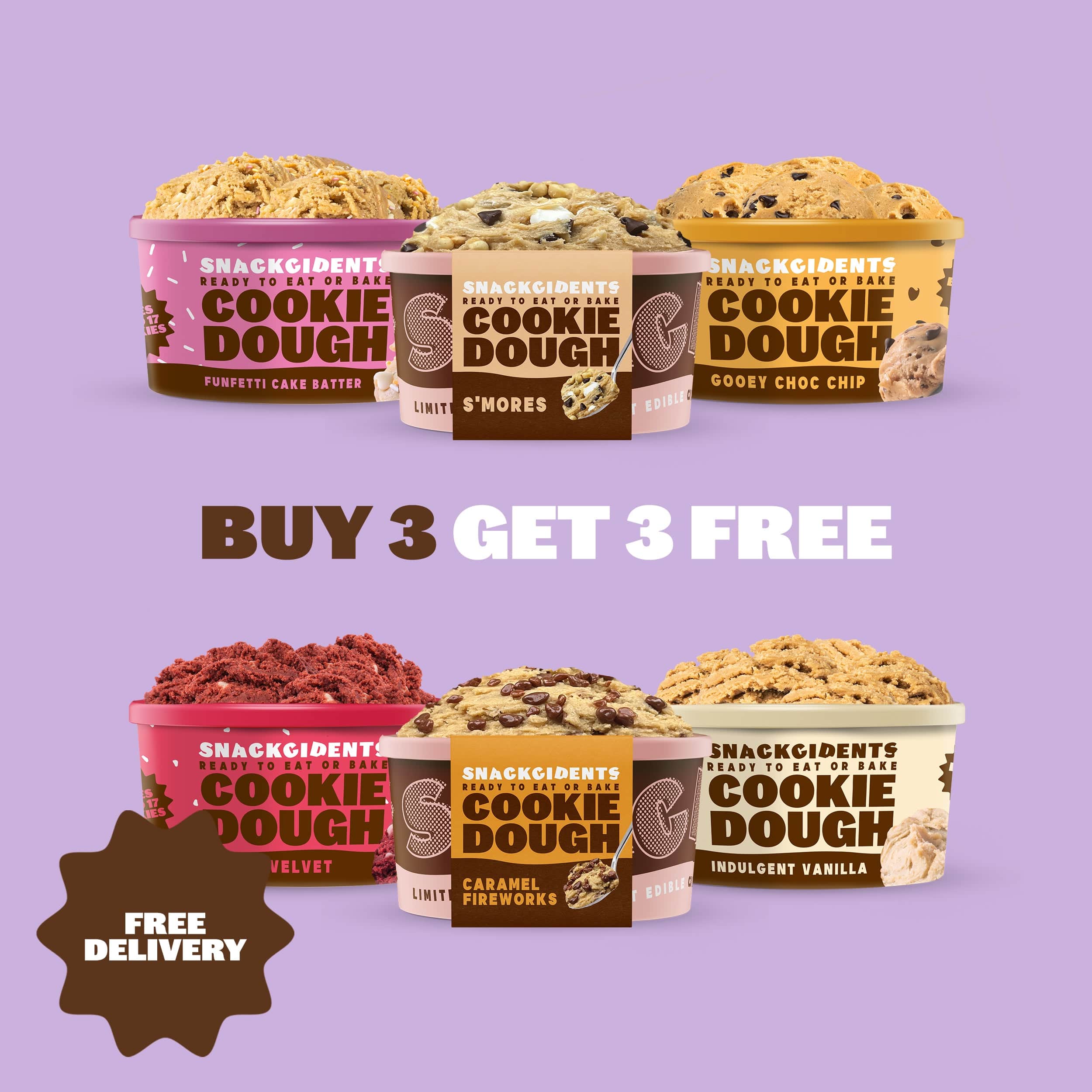 Buy 3 Get 3 Free - 500G Monster Tubs