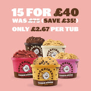 15 FOR £40 - EDIBLE COOKIE DOUGH 150G MINI TUBS + FREE DELIVERY