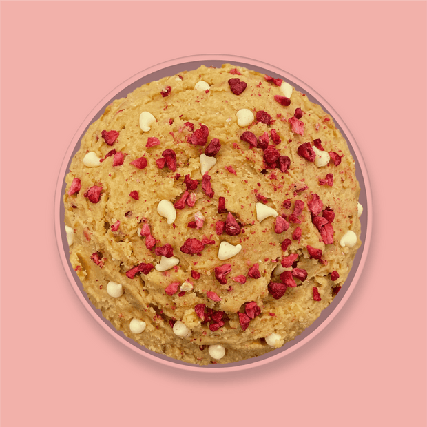 Raspberry & White Chocolate Edible Cookie Dough 150g Tub